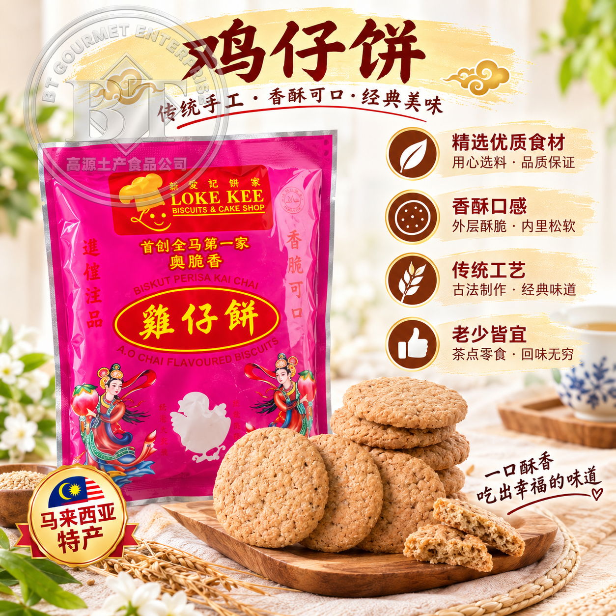 Loke Kee Original Crispy Thin Biscuit 70g