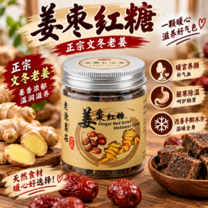 Tan Eco Farm Ginger Red Dates Molasses Candy 125g